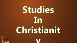 Studies In Christianit Christian Worship 6 Worshipping God