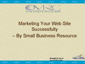 Marketing Your Web Site Successfully By Small Business