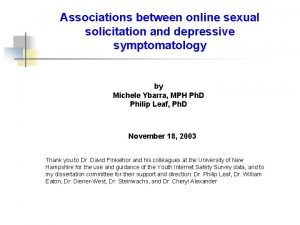 Associations between online sexual solicitation and depressive symptomatology