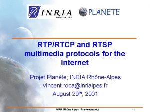 RTPRTCP and RTSP multimedia protocols for the Internet