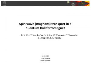 Spin wave magnons transport in a quantum Hall