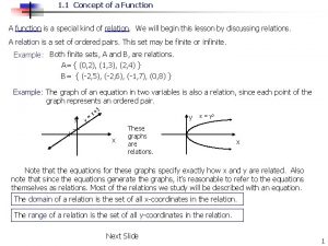 1 1 Concept of a Function A function
