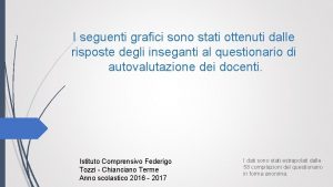 I seguenti grafici sono stati ottenuti dalle risposte