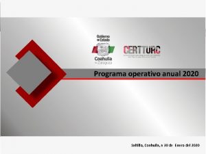 Programa operativo anual 2020 Saltillo Coahuila a 30