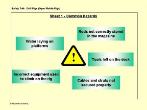 Safety Talk Drill Rigs Open Mobile Rigs Sheet