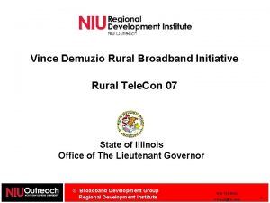 Vince Demuzio Rural Broadband Initiative Rural Tele Con