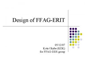 Design of FFAGERIT 051207 Kota Okabe KEK for