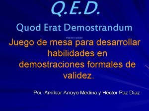 Q E D Quod Erat Demostrandum Patente en