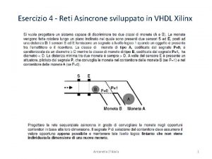 Esercizio 4 Reti Asincrone sviluppato in VHDL Xilinx