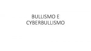 BULLISMO E CYBERBULLISMO LA STORIA DI ENZO Dai