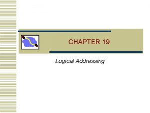 CHAPTER 19 Logical Addressing Subnet Process of Breaking