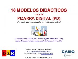 18 MODELOS DIDCTICOS para la PIZARRA DIGITAL PD