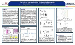 The Role of Interleukin10 in Eosinophilic Esophagitis Neeraj