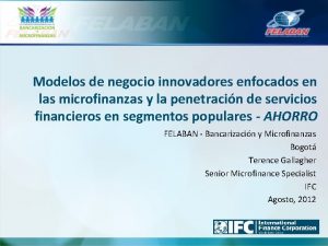 Modelos de negocio innovadores enfocados en las microfinanzas