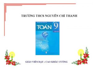 TRNG THCS NGUYN CH THANH GIO VIN DY