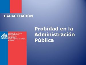 CAPACITACIN GOBIERNO DE CHILE MINISTERIO DE RELACIONES EXTERIORES