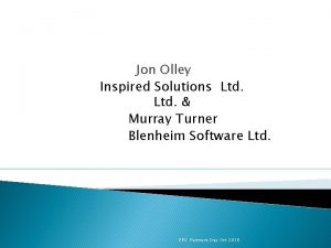 Jon Olley Inspired Solutions Ltd Murray Turner Blenheim