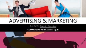 ADVERTISING MARKETING ALEVEL Media Studies COMMERCIAL PRINT ADVERTS