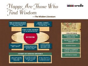 Wisdom Books Wisdom A spiritual gift which enables