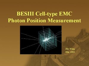 BESIII Celltype EMC Photon Position Measurement Zhe Wang