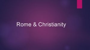 Rome Christianity Judaism in Rome The Jewish people