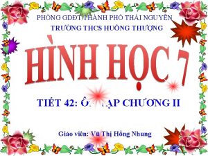 PHNG GDT THNH PH THI NGUYN TRNG THCS