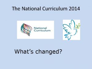 The National Curriculum 2014 Whats changed English Whats