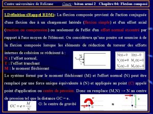 Centre universitaire de Relizane Cours bton arm 2