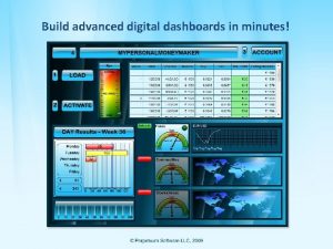 Build advanced digital dashboards in minutes NET Dashboard