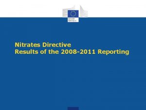 Nitrates Directive Results of the 2008 2011 Reporting