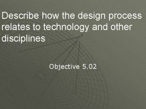 Describe how the design process relates to technology