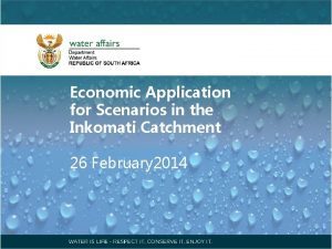 Economic Application for Scenarios in the Inkomati Catchment