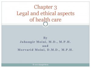 Chapter 3 Legal and ethical aspects of health