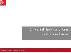 2 Mental Health and Stress Your Health Today