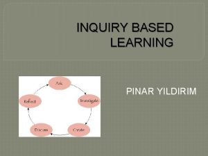 INQUIRY BASED LEARNING PINAR YILDIRIM INQUIRY BASED LEARNING