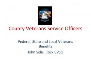 County Veterans Service Officers Federal State and Local