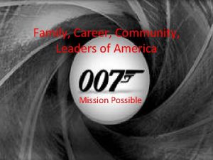 Family Career Community Leaders of America Mission Possible