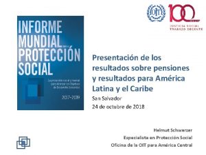 Presentacin de los resultados sobre pensiones y resultados