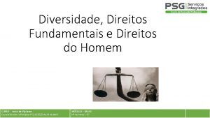 Diversidade Direitos Fundamentais e Direitos do Homem CURSO