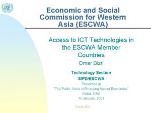 Economic and Social Commission for Western Asia ESCWA