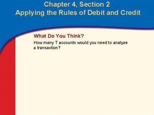 Chapter 4 Section 2 Applying the Rules of