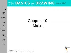 Chapter 10 Metal Objectives Understand the distinctive characteristics