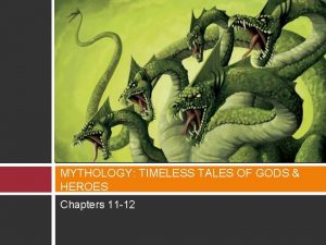 MYTHOLOGY TIMELESS TALES OF GODS HEROES Chapters 11