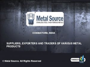 COIMBATORE INDIA SUPPLIERS EXPORTERS AND TRADERS OF VARIOUS