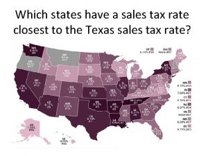 Which states have a sales tax rate closest