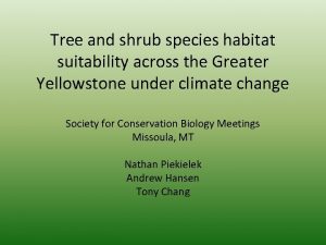 Tree and shrub species habitat suitability across the