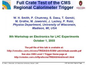 Full Crate Test of the CMS Regional Calorimeter
