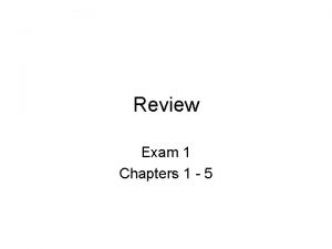 Review Exam 1 Chapters 1 5 Chapter 1