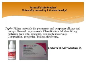 Ternopil State Medical University named by I Gorbachevskyj