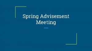 Spring Advisement Meeting Announcements Spring Charity Gala Timothys